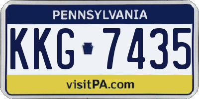 PA license plate KKG7435