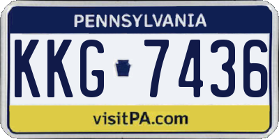 PA license plate KKG7436