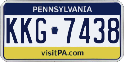 PA license plate KKG7438