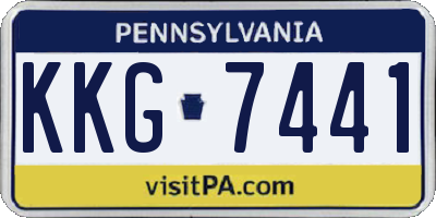 PA license plate KKG7441