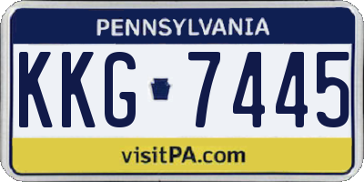 PA license plate KKG7445