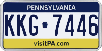 PA license plate KKG7446