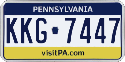 PA license plate KKG7447