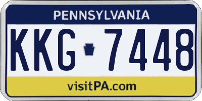 PA license plate KKG7448