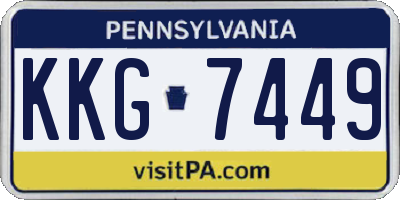 PA license plate KKG7449