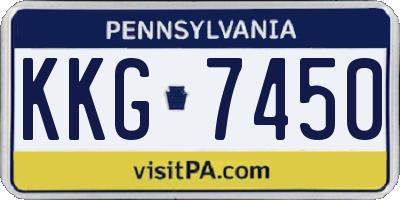 PA license plate KKG7450