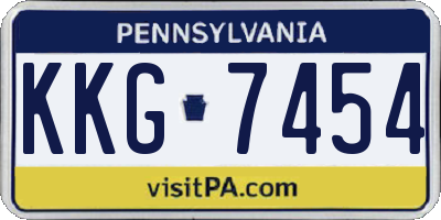 PA license plate KKG7454