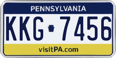 PA license plate KKG7456