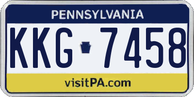 PA license plate KKG7458