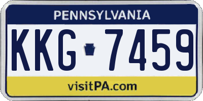 PA license plate KKG7459