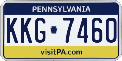 PA license plate KKG7460