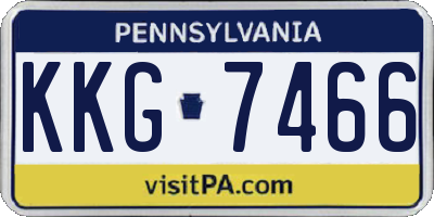 PA license plate KKG7466