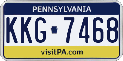 PA license plate KKG7468