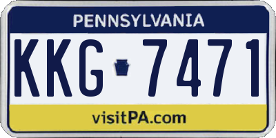 PA license plate KKG7471