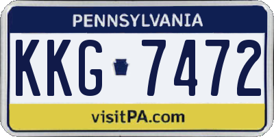 PA license plate KKG7472