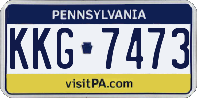 PA license plate KKG7473