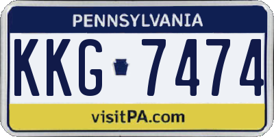 PA license plate KKG7474