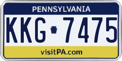 PA license plate KKG7475