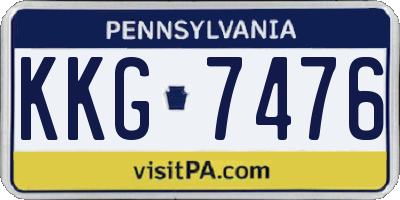 PA license plate KKG7476