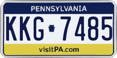 PA license plate KKG7485