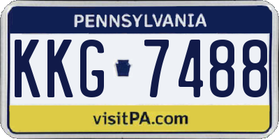 PA license plate KKG7488