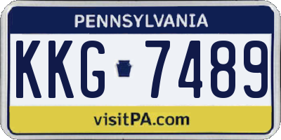 PA license plate KKG7489
