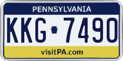 PA license plate KKG7490