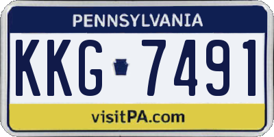 PA license plate KKG7491