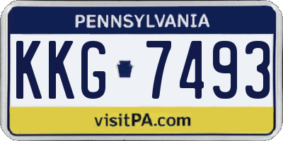 PA license plate KKG7493