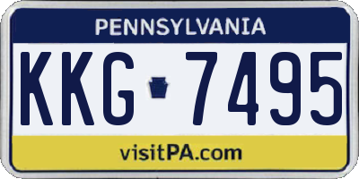 PA license plate KKG7495