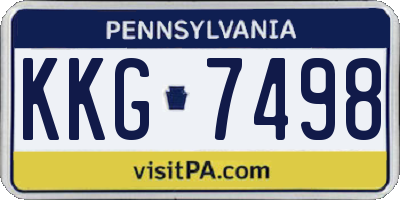 PA license plate KKG7498
