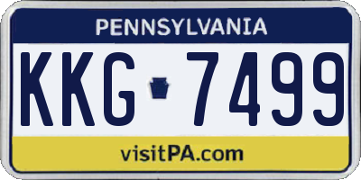 PA license plate KKG7499