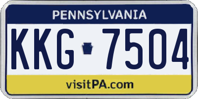PA license plate KKG7504
