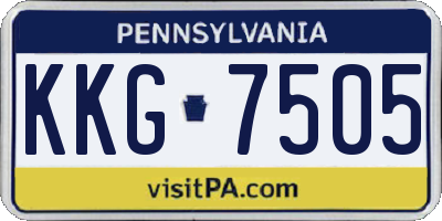 PA license plate KKG7505
