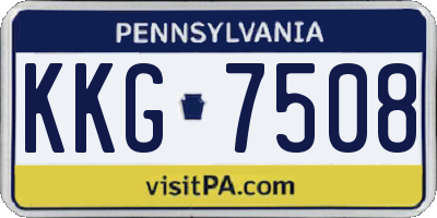 PA license plate KKG7508