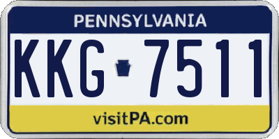 PA license plate KKG7511