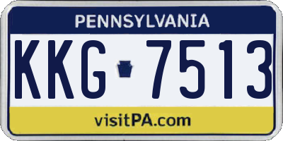 PA license plate KKG7513