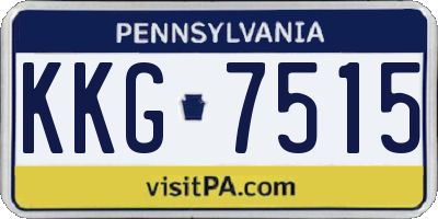 PA license plate KKG7515
