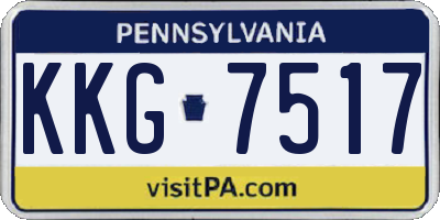 PA license plate KKG7517