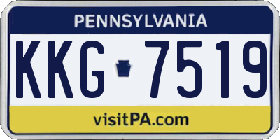 PA license plate KKG7519
