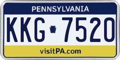 PA license plate KKG7520