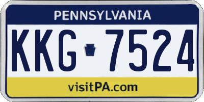 PA license plate KKG7524