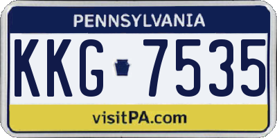 PA license plate KKG7535