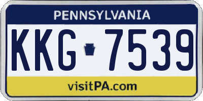 PA license plate KKG7539