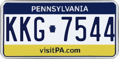 PA license plate KKG7544