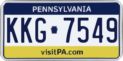 PA license plate KKG7549