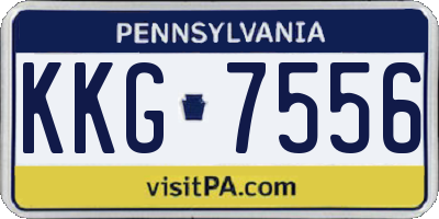 PA license plate KKG7556