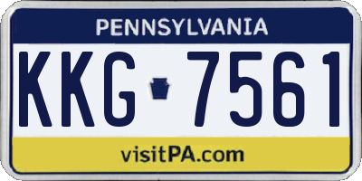 PA license plate KKG7561