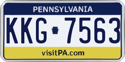 PA license plate KKG7563