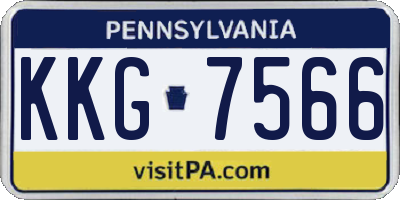 PA license plate KKG7566